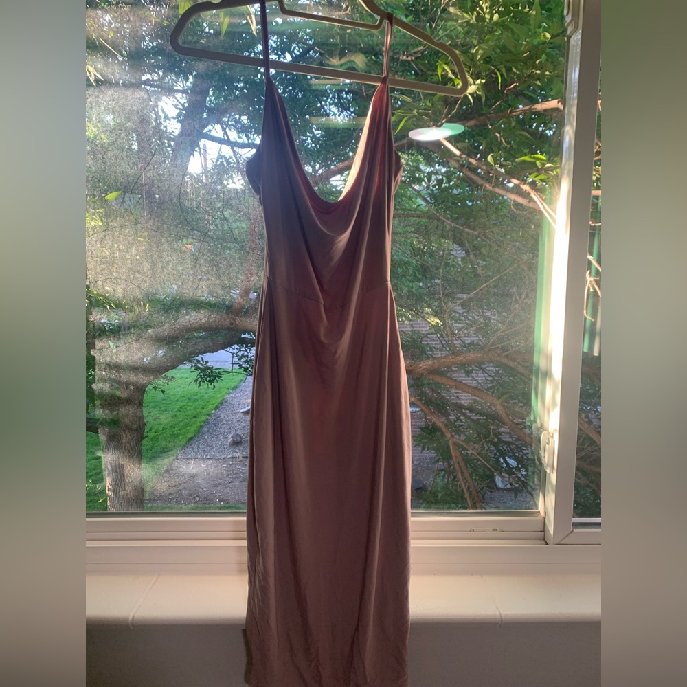 Slinky mauve pink dress